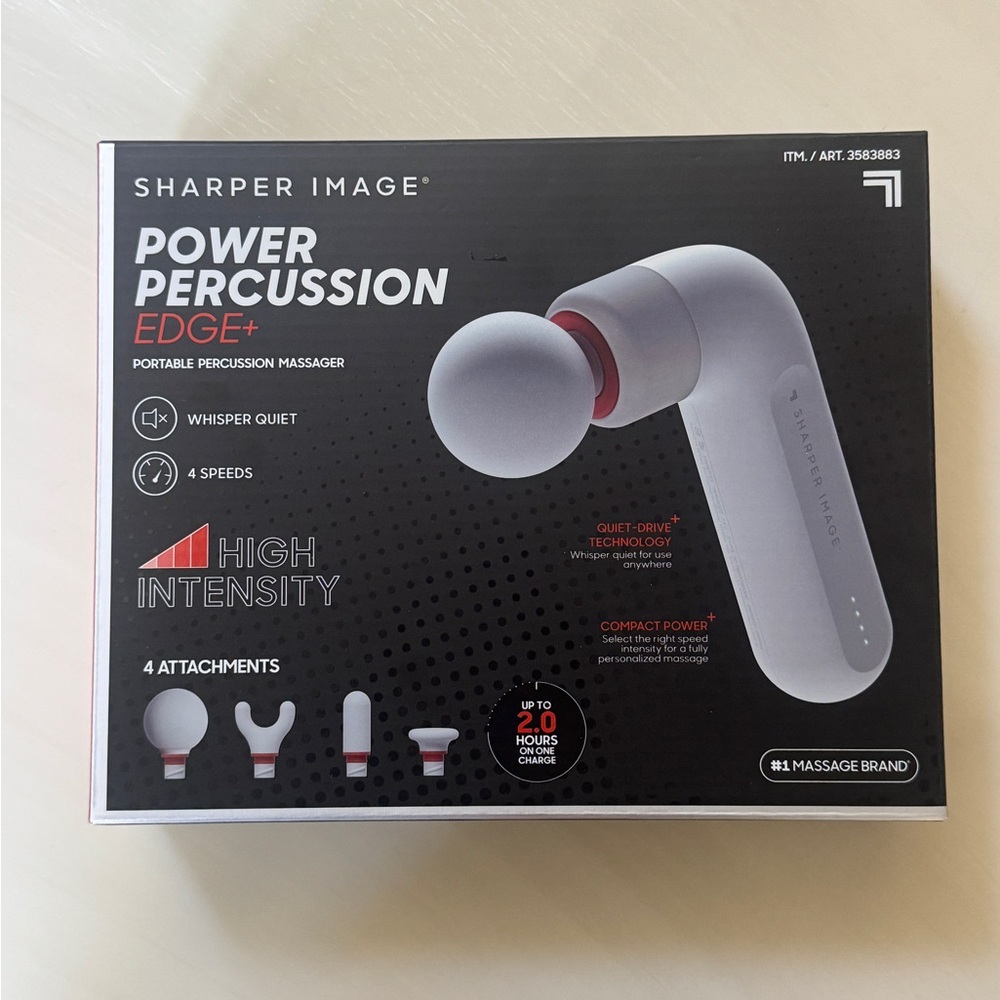 Sharper Image Percussion Massager in Black and White